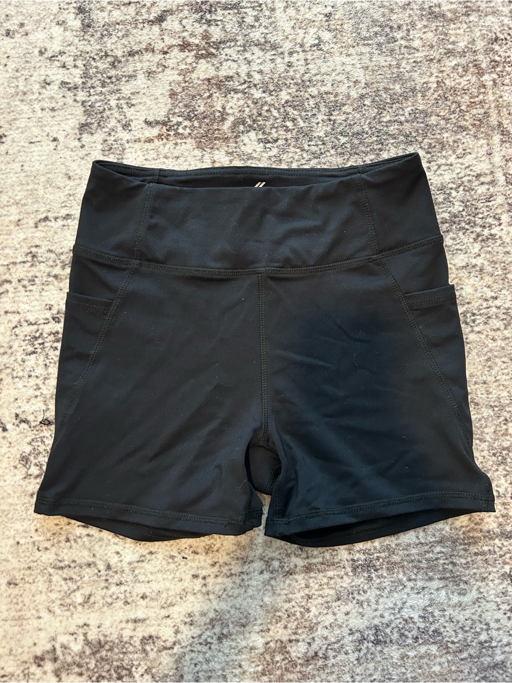 Kyodan Black High-Rise Bike Shorts with Side Pockets